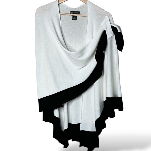 PARKHURST Cotton Blend Covi Wrap Lightweight Cape / Poncho Open Sides O/S - Picture 1 of 7